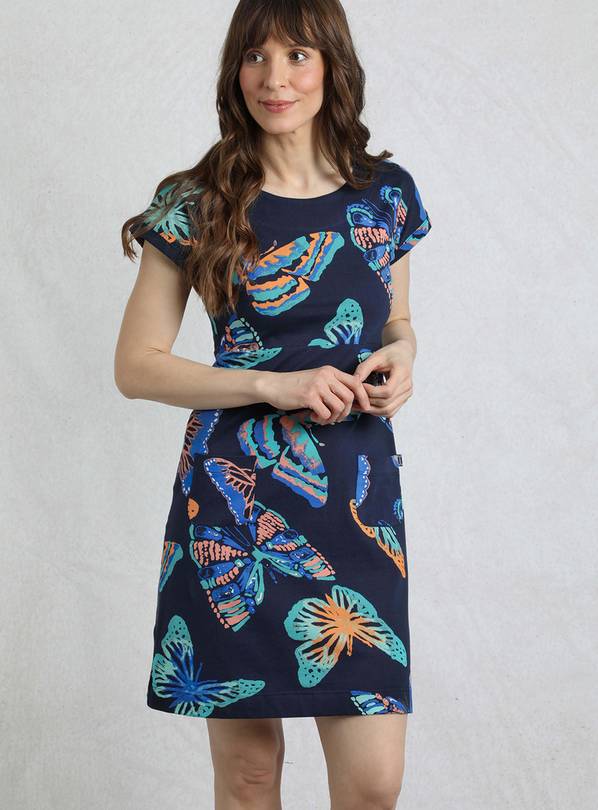 WEIRD FISH Tallahassee Printed Jersey Dress 14